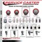 Service Caster 4'' Red Poly Swivel 1-3/4'' Expanding Stem Caster with Brake SCC-EX20S414-PPUB-RED-PLB-134 - alternate 3
